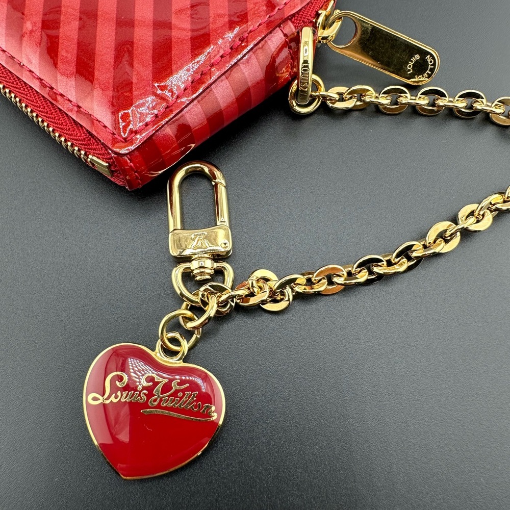 Louis Vuitton Vernis Rayures Coeur Heart Coin Purse Authentic Limited Edition - Picture 5 of 14